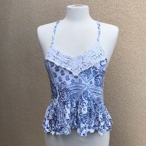 Aeropostal Beach Floral Tank Top sz S